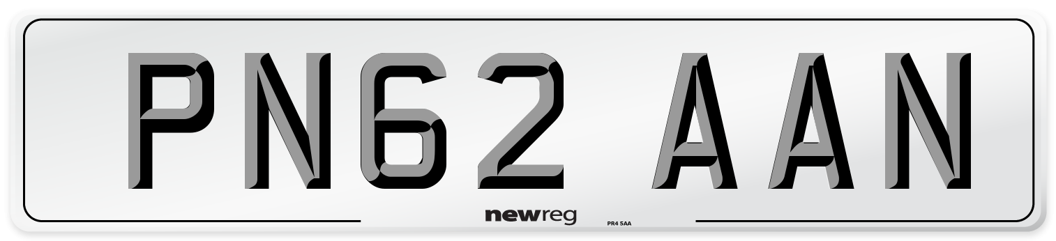 PN62 AAN Number Plate from New Reg